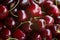 Cherry cherries ripe bright in drops of dew abundance close-up m
