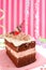 Cherry chocolate birthday cake