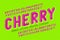 Cherry condensed display font popart design, alphabet