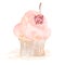 Cherry cupcake vector illustration hand drawn painted watercolor