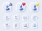 Cherry, Cursor and Tickets line icons. For web app, printing. Vector