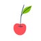 Cherry design vector flat objects fresh fruit and organic fruit food