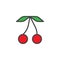 Cherry filled outline icon