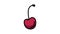 cherry fruit color icon animation