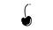 cherry fruit glyph icon animation