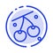 Cherry, Fruit, Healthy, Easter Blue Dotted Line Line Icon