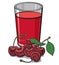 Cherry glass juice