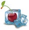 Cherry in ice cube