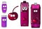 Cherry juice and fruit cartoon characters