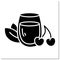 Cherry juice glyph icon