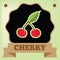 cherry label. Vector illustration decorative design