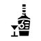 cherry liqueur alcohol glyph icon vector illustration