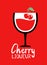 Cherry liqueur illustration