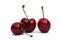 Cherry; objects on white background