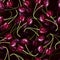 Cherry pattern seamless. Red berry background texture