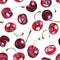 Cherry, pattern, watercolor