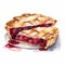 Cherry Pie Watercolor Clipart: Multilayered Realism And Intense Detailing