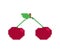 Cherry pixel art. Cherries 8 bit. pixelated Vector illustration