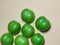 Cherry plum fruits on a beige background. Fruit background. Tkemali sauce ingredient