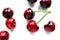 Cherry ripe on a light background, closeup , berry of the season