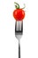 Cherry tomato on a fork