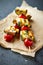 Cherry Tomato, Zucchini and Halloumi Cheese Skewers