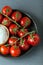 Cherry tomatoes with natural sea salt