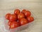 Cherry tomatoes packed in plastic
