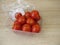 Cherry tomatoes packed in plastic