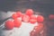 Cherry tomatoes, vintage photos, scattered tomatoes