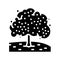 cherry tree glyph icon vector illustration