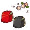 Cherry tree and school satchel
