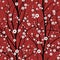 Cherry tree seamless pattern
