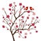 Cherry tree with whimsical birds