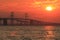 Chesapeake Bay Bridge Maryland at Sunset