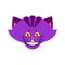 Cheshire cat smile isolated. Fantastic pet alice in wonderland.