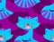 Cheshire cat smile pattern. texture Fantastic pet alice in wonderland. Magic animal background