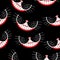 Cheshire cat Smile seamless pattern. Vector background.