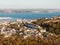 chesil beach from isle of portland beach view england summer lan