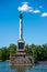The Chesme Column, a rostral column in Catherine Park of the former Russian royal residence, Saint Petersburg, Russia, that