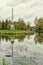 Chesmensky obelisk and the Gorbaty (Humpback) bridge in Gatchina.