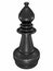 Chess bishop black back