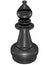 Chess bishop black front