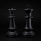 Chess. Black King and Queen