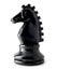 Chess. Black Knight isolated on white background with clipping path.
