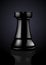 Chess Black Rook - Vector Illustration