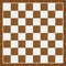 Chess board in brown and white wood illustration