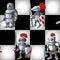 Chess board with cartoon medieval knights seamless pattern background
