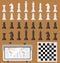 Chess board and chessmen game shapes leisure concept