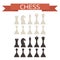 Chess board and chessmen vector strategy play leisure battle choice tournament tools